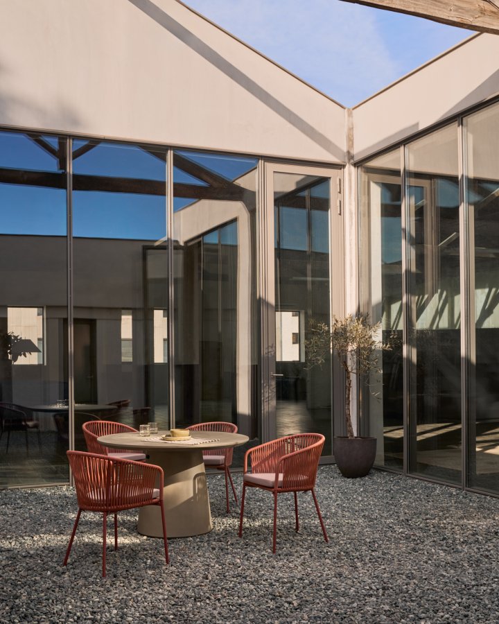 KAVE HOME Itai hagebord, rundt - sement ( 120)