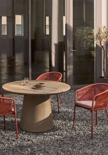 KAVE HOME Itai hagebord, rundt - sement ( 120)