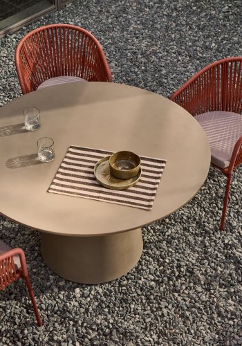 KAVE HOME Itai hagebord, rundt - sement ( 120)