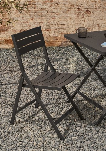 KAVE HOME Torreta hagestol, sammenleggbar - m�rkegr� aluminium