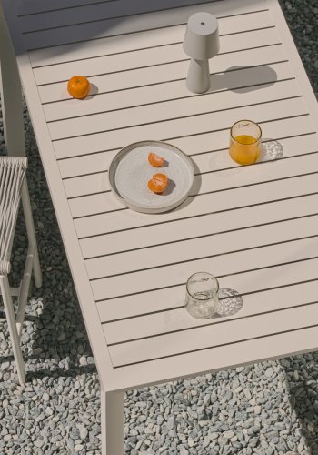 KAVE HOME Culip utendrs barbord, rektangulrt - hvit aluminium (150x77)