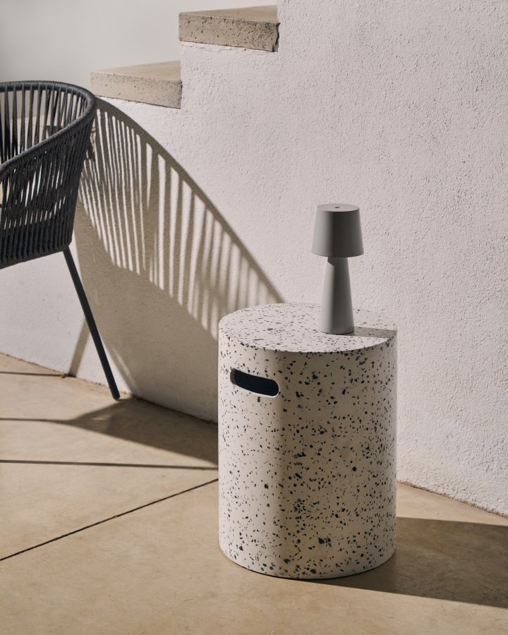 KAVE HOME Jenell hagebord - hvit terrazzo (35)
