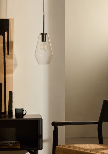 KAVE HOME Mao taklampe, rund - klart glass (17)