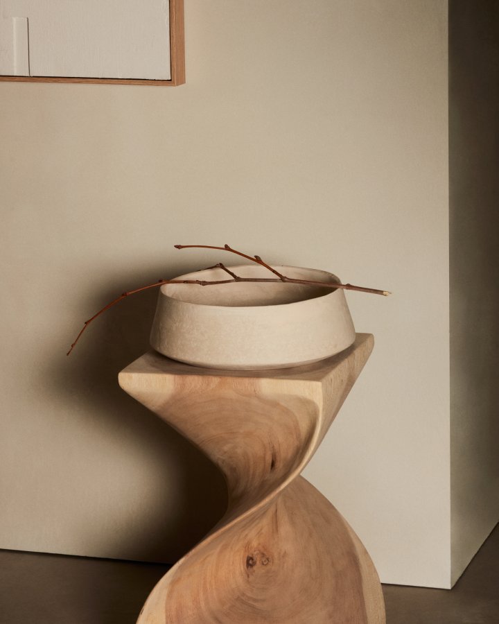 KAVE HOME firkantet Hakon sidebord - naturlig mungurtre (30x30)