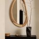 KAVE HOME Selem veggspeil, organisk - speilglass og naturlig mungurtre (60x107)