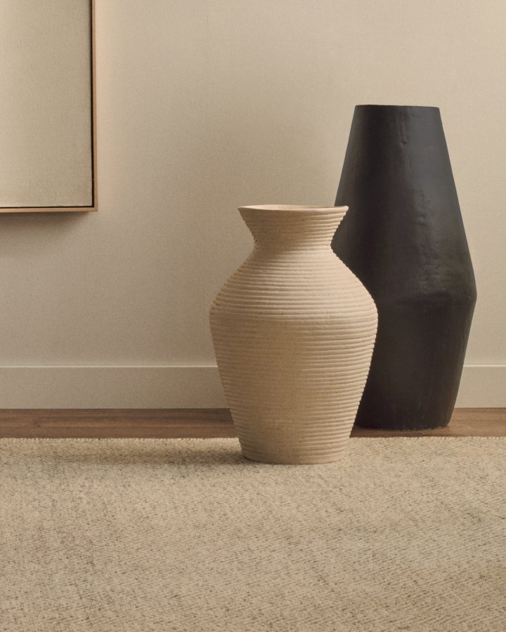 KAVE HOME Pria hvit, pappmach vase, 51 cm