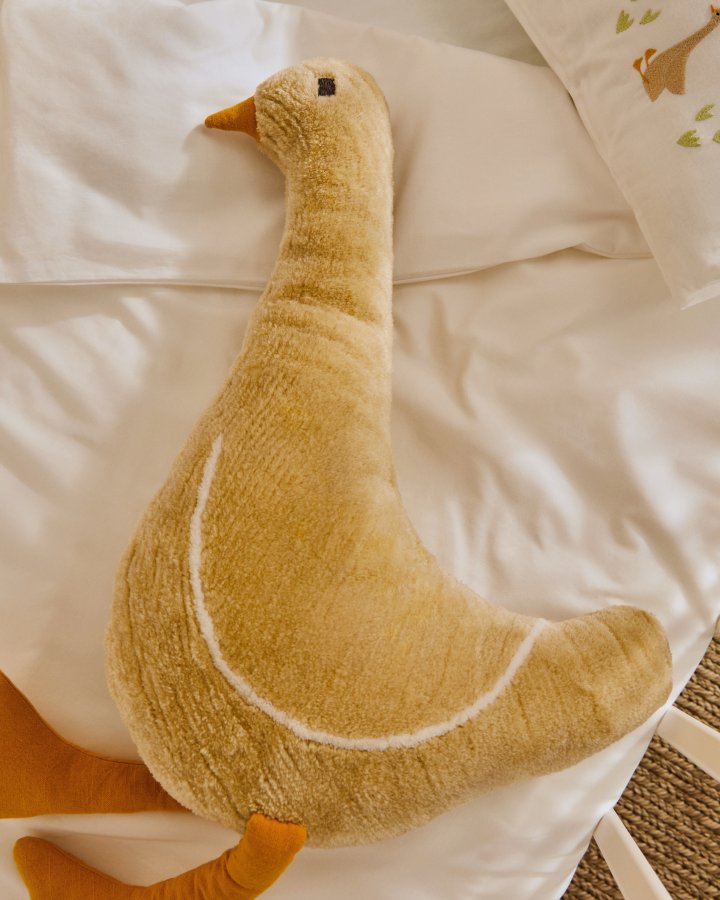 KAVE HOME Milu beige, gseformet, bomullspute, 50 cm