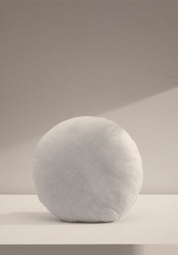 KAVE HOME Fluff fyldpude, rund - hvid stof i genbrugsfibre og polyesterfiber (45)