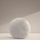 KAVE HOME Fluff fyldpude, rund - hvid stof i genbrugsfibre og polyesterfiber (45)