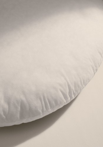 KAVE HOME Fluff fyldpude, rund - hvid stof i genbrugsfibre og polyesterfiber (45)