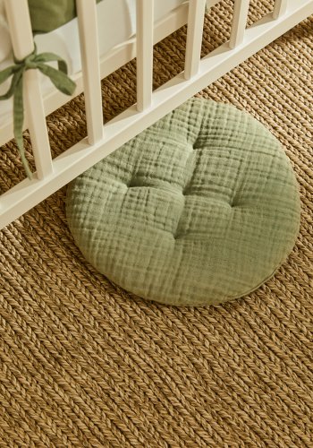 KAVE HOME Laily grnn pute laget av 100 % kologisk bomull, 30 cm