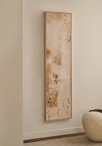 KAVE HOME Silpa mrk beige abstrakt bilde, 182 x 47 cm