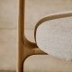 KAVE HOME spisestuestol i granitt - beige chenille og naturlig ask