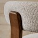 KAVE HOME spisestuestol i granitt - beige chenille og valntt finish asketre