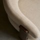 KAVE HOME lenestol i granitt, m. armlener - beige chenille og valntt finish asketre