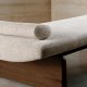 KAVE HOME Topaz divan, m. pute - beige chenille og naturlig asketre (200x80)