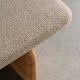 KAVE HOME Topaz divan, m. pute - beige chenille og naturlig asketre (200x80)