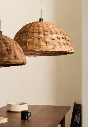 KAVE HOME Jornets taklampeskjerm i rotting i naturlig utfrelse  80 cm