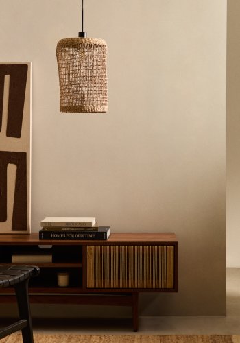 KAVE HOME Laiar taklampeskjerm i rotting i naturlig utfrelse 27 cm