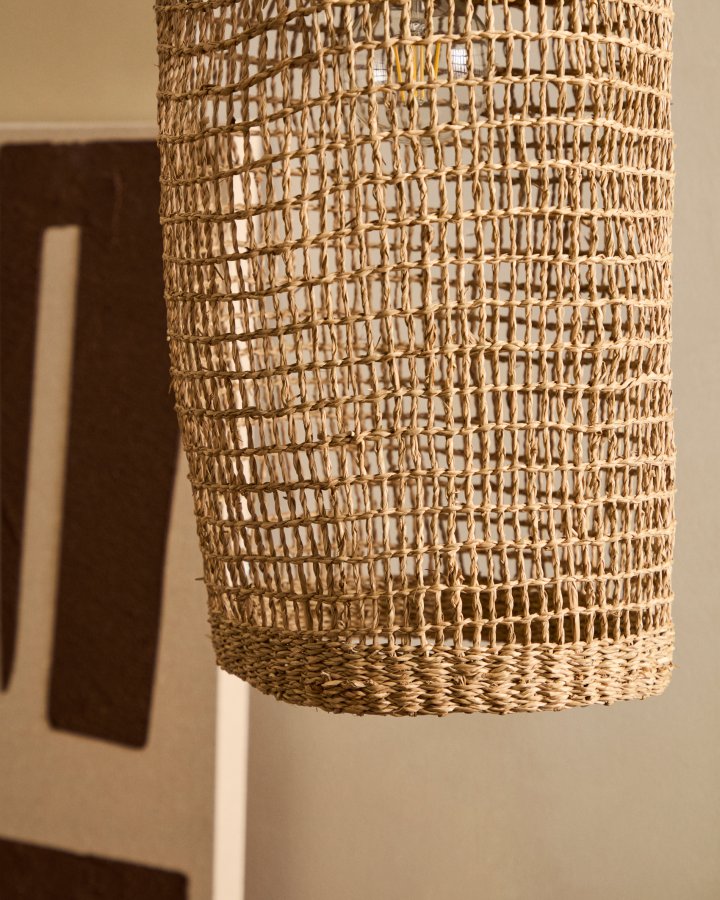 KAVE HOME Laiar taklampeskjerm i rotting i naturlig utfrelse 27 cm