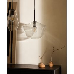 Mao loftlampe, rund - klar glas (�35)
