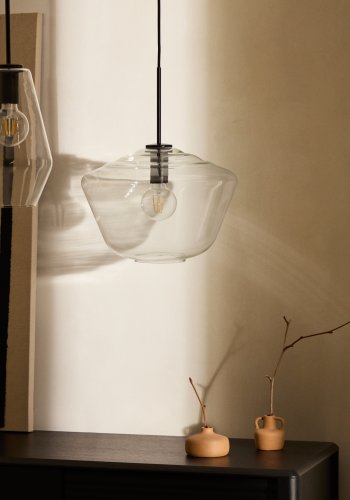 KAVE HOME Mao taklampe, rund - klart glass (35)