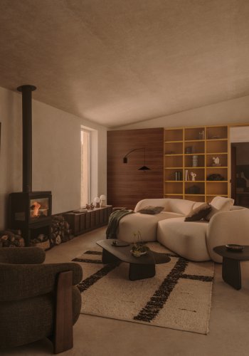 KAVE HOME Modular Martina 3-manns sofa, med venstre sjeselong - krem ​​chenille (B:287cm)