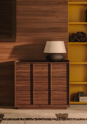 KAVE HOME Nessi bordlampe i metall med sort terrakottaeffekt