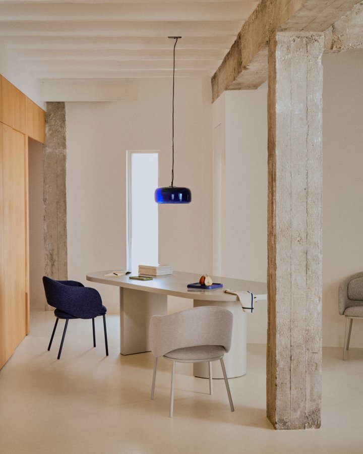 KAVE HOME Nealy-bord i lakkert MDF med ecru-finish, 200 x 100 cm