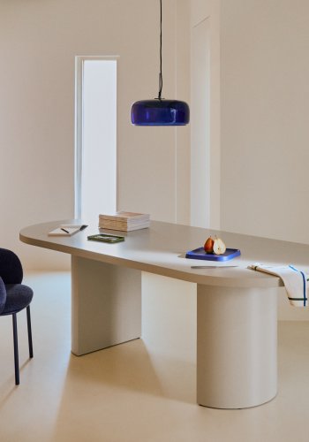 KAVE HOME Nealy-bord i lakkert MDF med ecru-finish, 200 x 100 cm