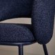 KAVE HOME Maina stol i tykk bl chenille og stlben med bl finish FSC Mix Credit