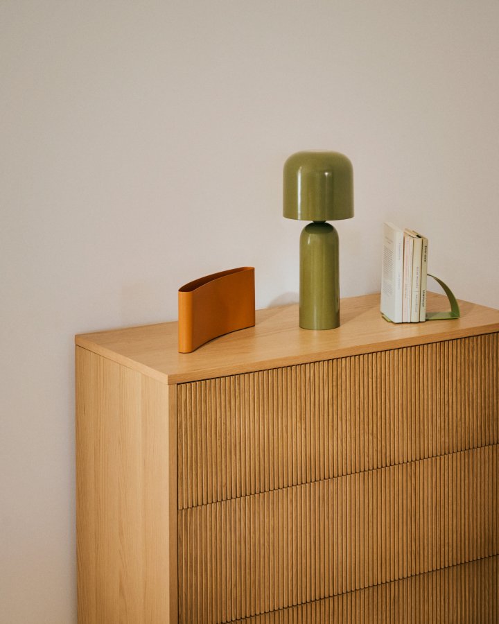 KAVE HOME Helvine kommode, m. 3 skuffer - naturlig eikefiner