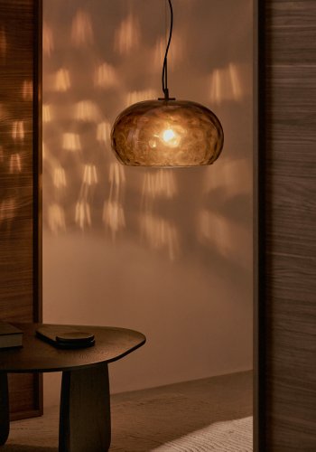 KAVE HOME Balma taklampe, kologisk - brunt glass (40)