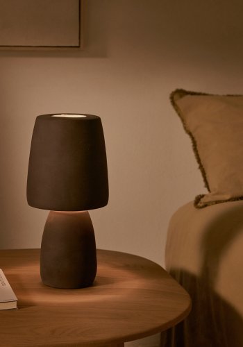 KAVE HOME Tandy bordlampe, rund - brun terrakotta (15)