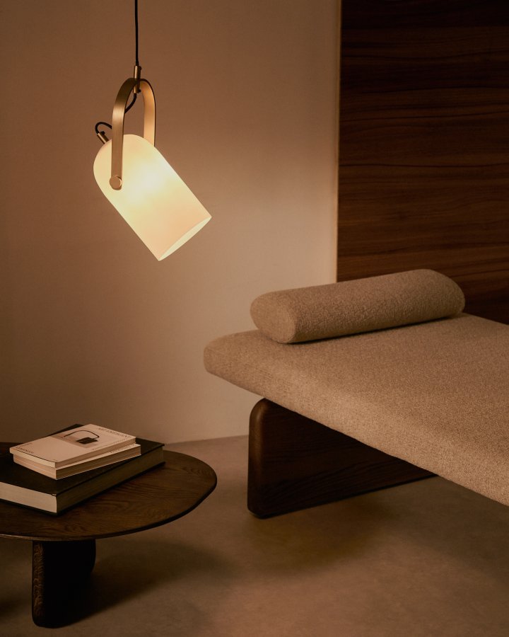 KAVE HOME Reisy taklampe laget av glasert glass, 14 cm