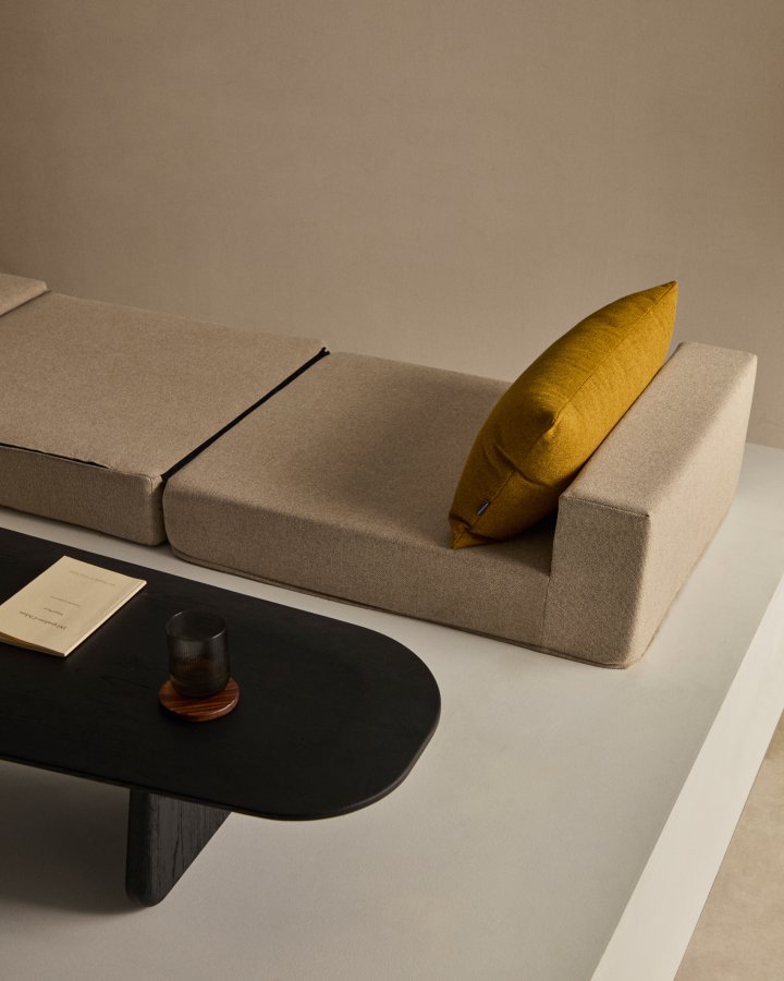 KAVE HOME Arty konvertibel puff/seng - beige stoff (70x89(200)