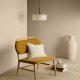 KAVE HOME Helda lenestol - sennepschenille og naturlig eik