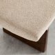 KAVE HOME Topaz benk, rektangulr - beige chenille og valntt finish asketre (150x51)