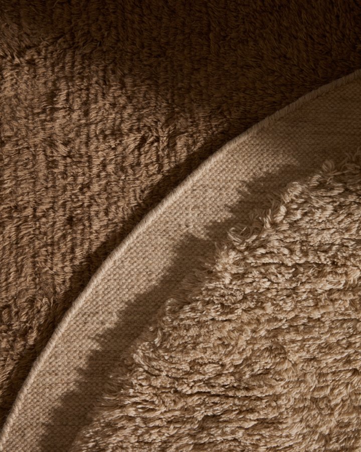 KAVE HOME Marely gulvt�ppe, rund - beige uld (�200)