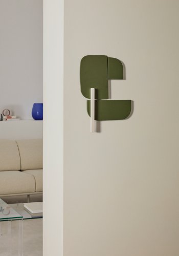 KAVE HOME Danei hvitt og grnt veggpanel, 50 x 30 cm