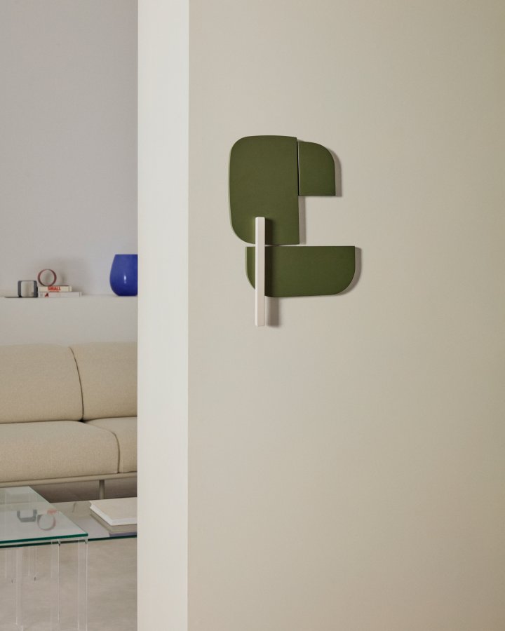 KAVE HOME Danei hvitt og grnt veggpanel, 50 x 30 cm