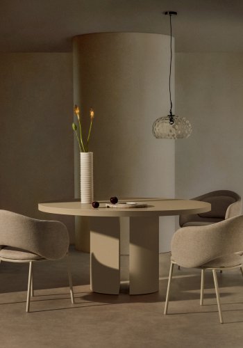 KAVE HOME Minda stol i beige og stlben i beige utfrelse, FSC Mix Credit