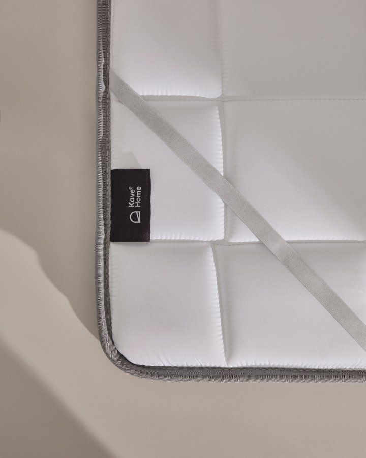 KAVE HOME Freya overmadrass - hvitt stoff (135x190)