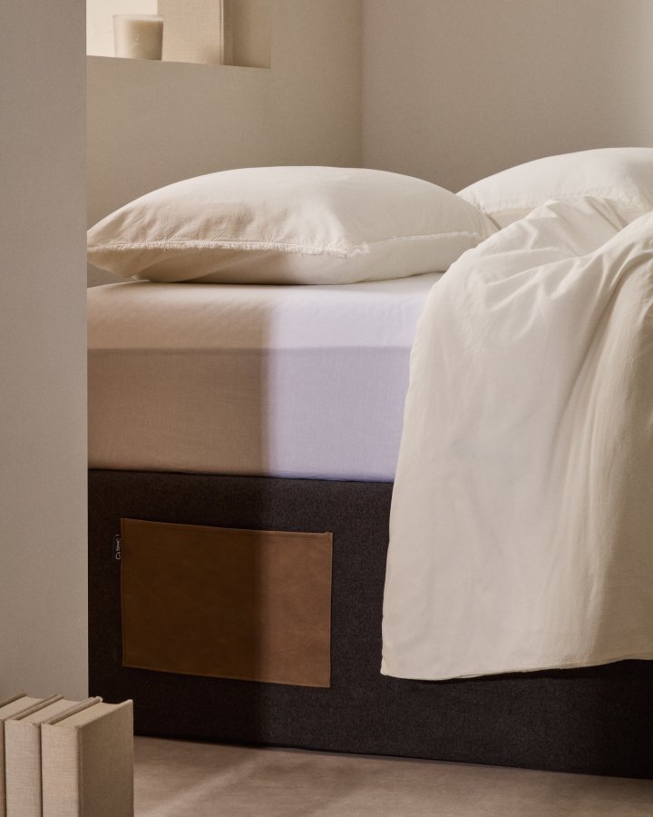 KAVE HOME Matters sammenleggbar sofa, med oppbevaring - svart stoff (for en 160x200 cm madrass)