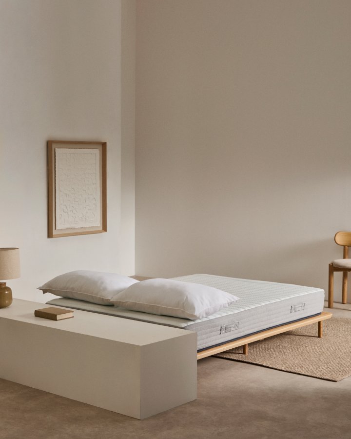 KAVE HOME Juno Pocket fjrmadrass - hvitt stoff (160x200)