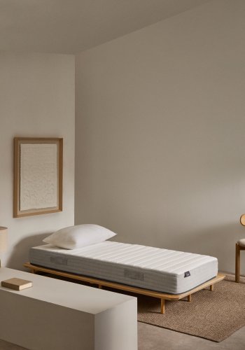 KAVE HOME Juno Pocket fjrmadrass - hvitt stoff (90x200)