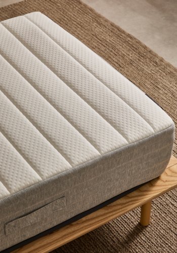 KAVE HOME Juno Pocket fjrmadrass - hvitt stoff (90x200)