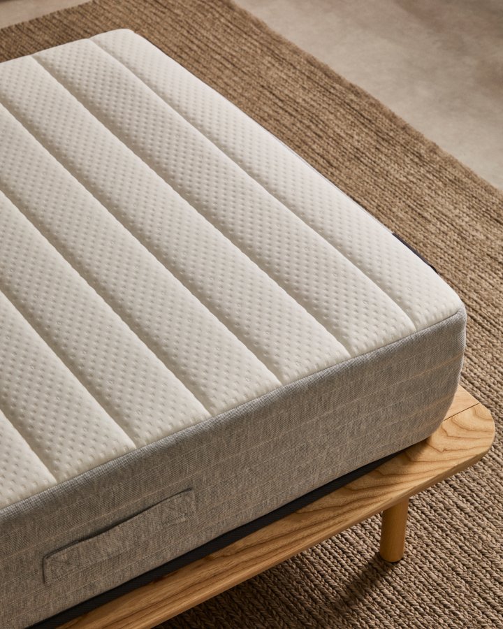 KAVE HOME Juno Pocket fjrmadrass - hvitt stoff (90x200)