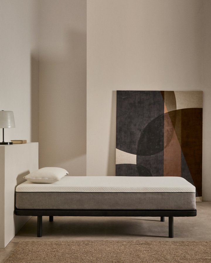 KAVE HOME Undersengsbunn uten ben - svart stoff (for 90x190 cm madrass)