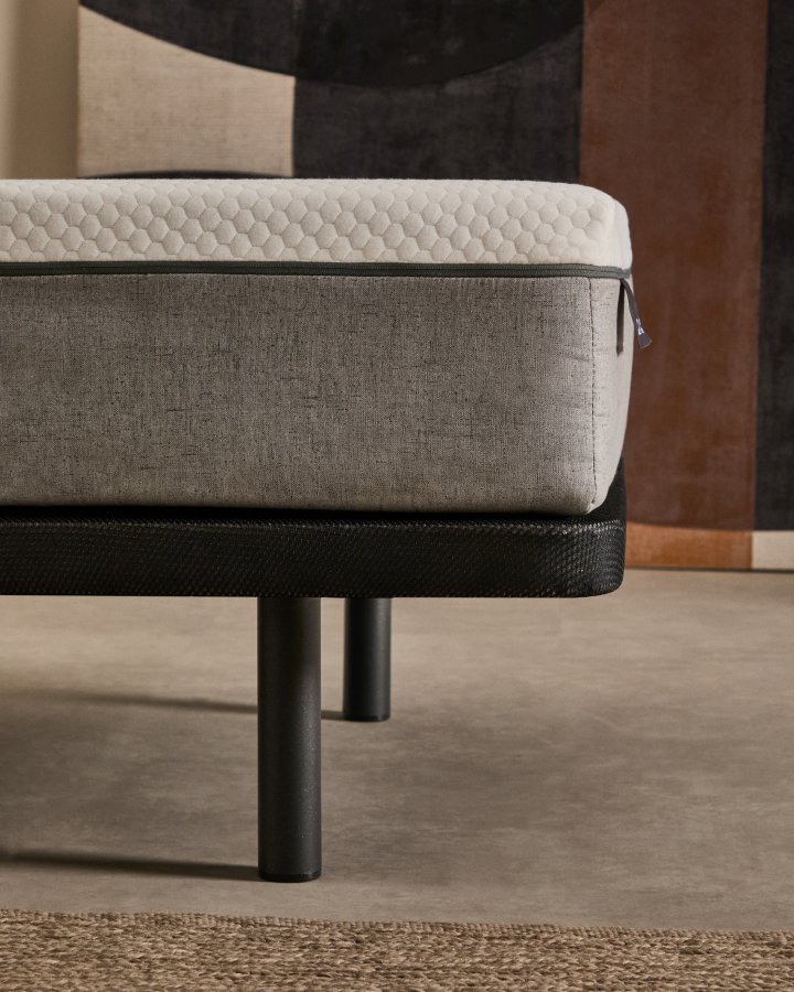 KAVE HOME Undersengsbunn uten ben - svart stoff (for 90x190 cm madrass)